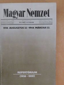 Kendéné Palágyi Erzsébet - Magyar Nemzet Repertórium (1938-1939) [antikvár]