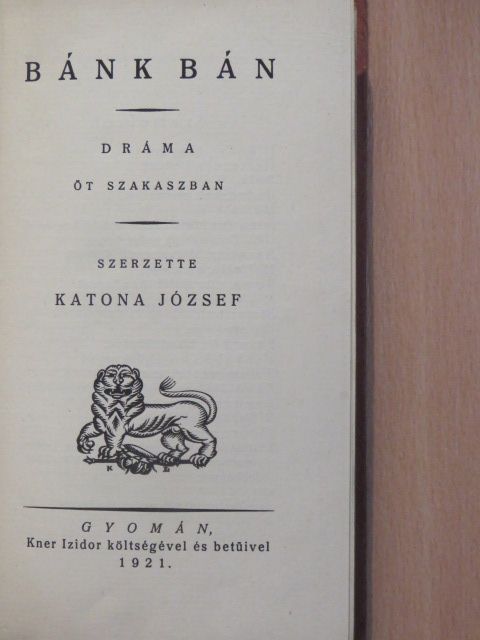 Katona József - Bánk bán [antikvár]