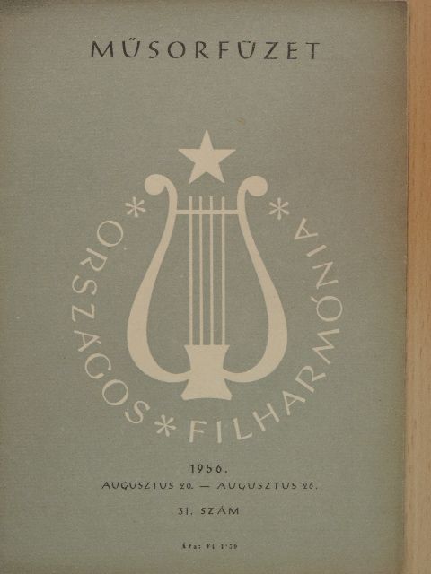 Országos Filharmónia Műsorfüzet 1956/31. [antikvár]