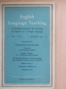 A. S. Hornby - English Language Teaching January 1947 [antikvár]