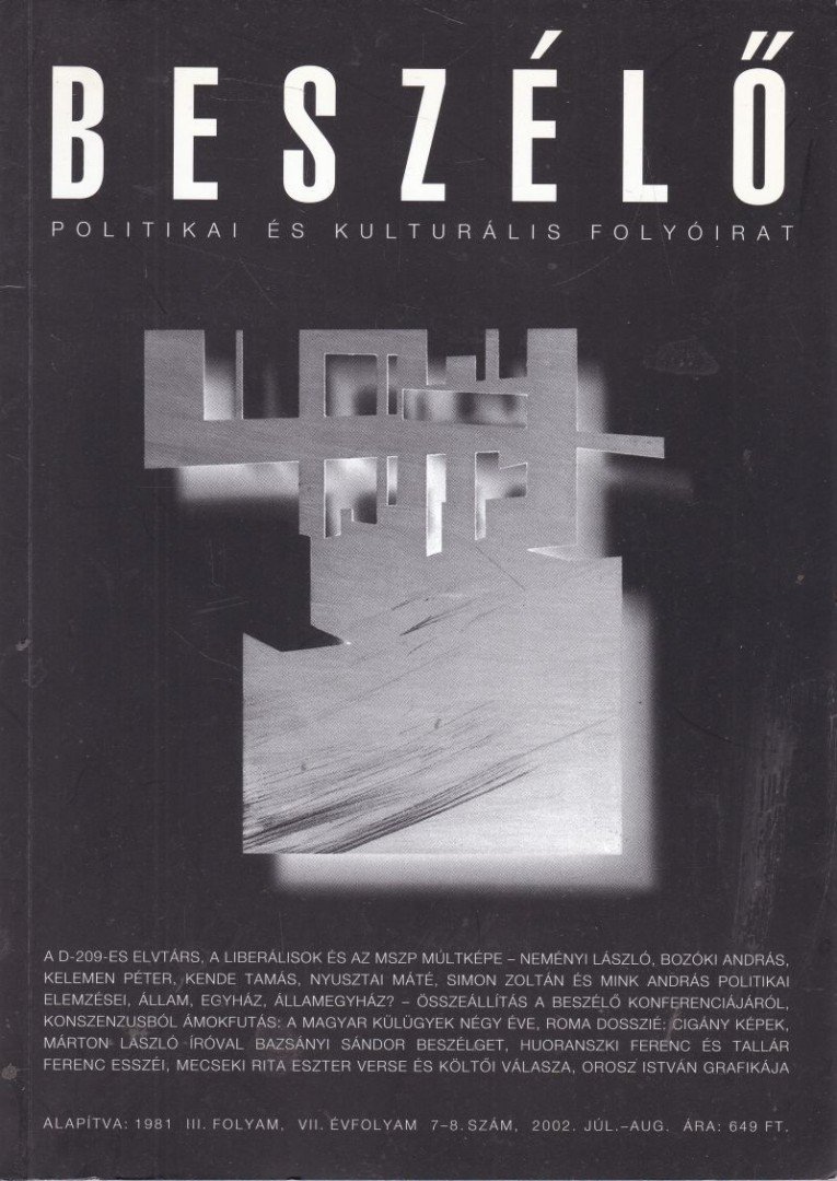 Kiss Ilona - Beszélő 2002 7-8. szám [antikvár]