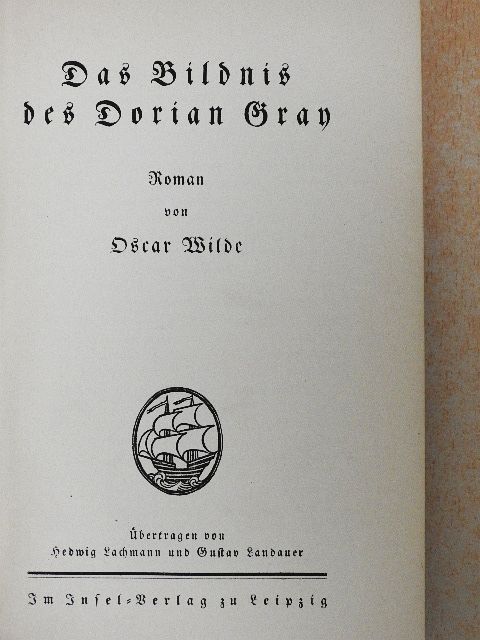 Oscar Wilde - Das Bildnis des Dorian Gray (gótbetűs) [antikvár]