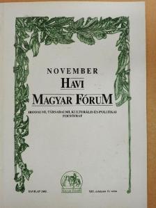 Budai Kulcsár János - Havi Magyar Fórum 2005. november [antikvár]