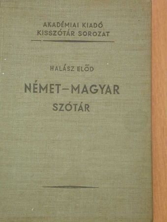 Halász Előd - Német-magyar szótár [antikvár]