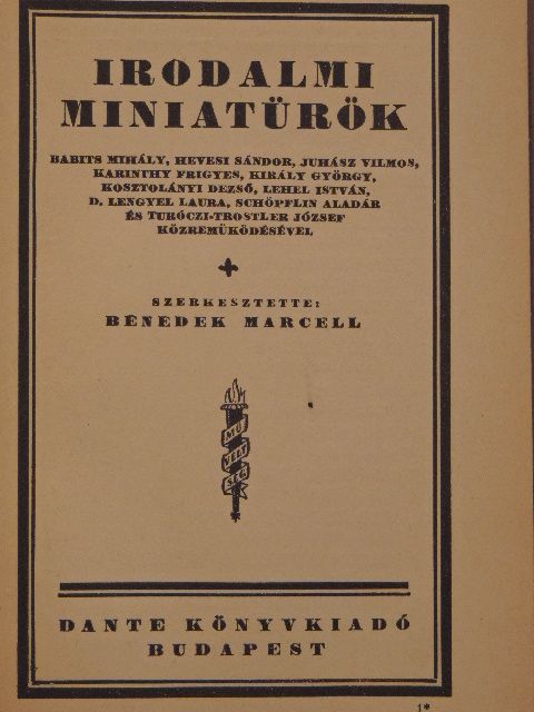 Babits Mihály - Irodalmi miniatürök I. [antikvár]