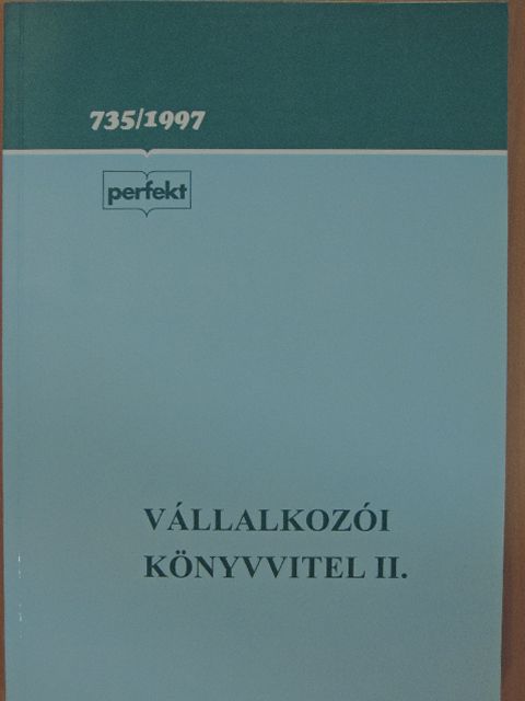 Dr. Sipos Mihály - Vállalkozói könyvvitel II. [antikvár]