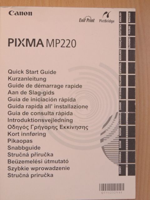 Canon Pixma MP220 - Quick Start Guide [antikvár]