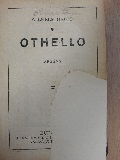 Hamvas József - Othello/A császár utolsó regénye/Az élet láza/Sámson [antikvár]
