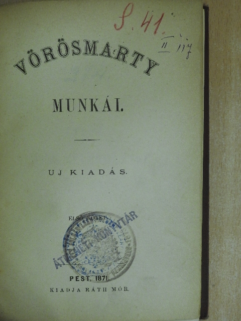 Vörösmarty - Vörösmarty munkái I. [antikvár]