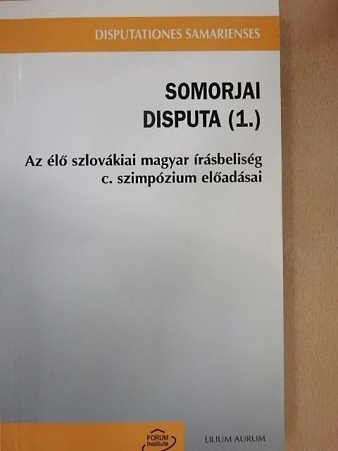 Somorjai disputa (1.) [antikvár]