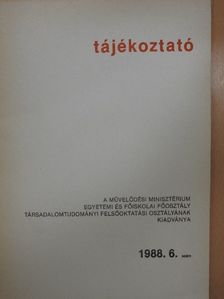 Dr. Gábor Éva - Tájékoztató 1988/6. [antikvár]