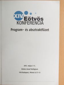 Almás Zsófia - XIV. Eötvös Konferencia Program- és absztraktfüzet [antikvár]