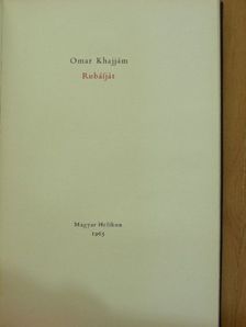 Omar Khajjám - Rubáíját [antikvár]