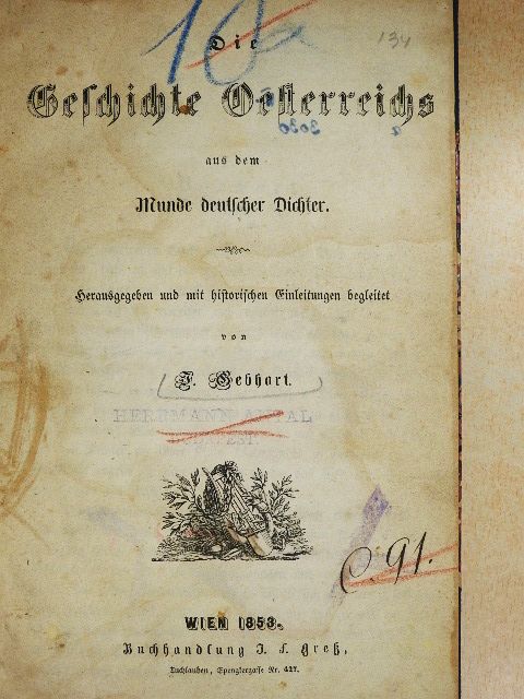 Karl Simrock - Die Geschichte Oesterreichs (gótbetűs) [antikvár]