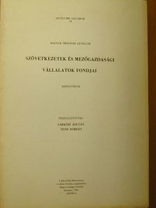 Szövetkezetek és mezőgazdasági vállalatok fondjai [antikvár]