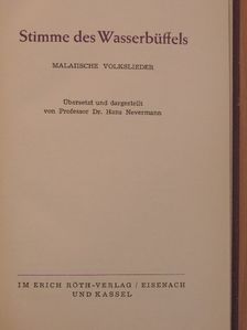 Stimme des Wasserbüffels [antikvár]