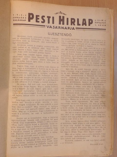 Gorkij Maxim - A Pesti Hirlap Vasárnapja 1931. (nem teljes évfolyam) [antikvár]