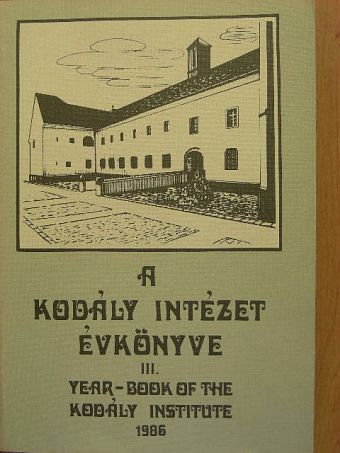 Bónis Ferenc - A Kodály Intézet évkönyve III. [antikvár]