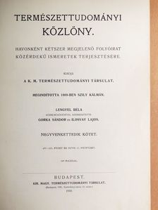 Dr. Rapaics Raymund - Természettudományi Közlöny 1910. január-december/Pótfüzetek a Természettudományi Közlönyhöz 1910-1911. (nem teljes évfolyam) [antikvár]