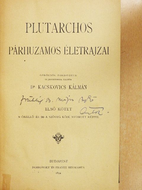 Plutarchos - Plutarchos életrajzai I-II. [antikvár]