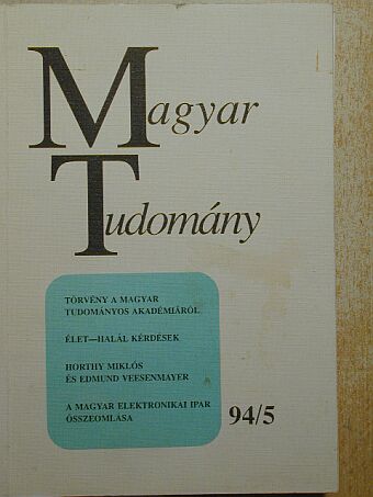 A. Anzerbacher - Magyar Tudomány 1994. május [antikvár]