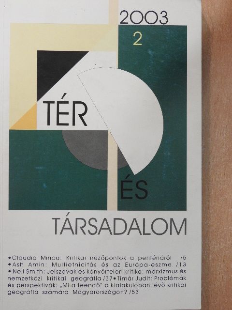 Bajmócy Péter - Tér és Társadalom 2003/2. [antikvár]