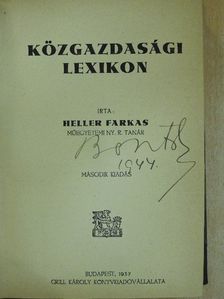 Heller Farkas - Közgazdasági lexikon [antikvár]