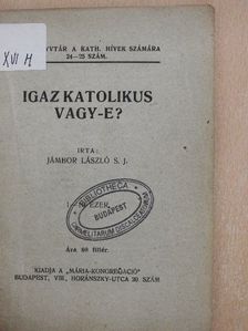 Jámbor László S. J. - Igaz katolikus vagy-e? [antikvár]