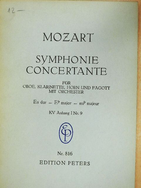 W. A. Mozart - Symphonie Concertante [antikvár]