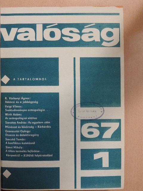 Granasztói György - Valóság 1967. január-június (fél évfolyam) [antikvár]