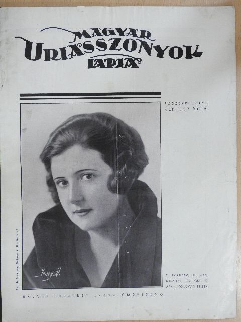 Balassa Imre - Magyar Uriasszonyok Lapja 1934. október 20. [antikvár]