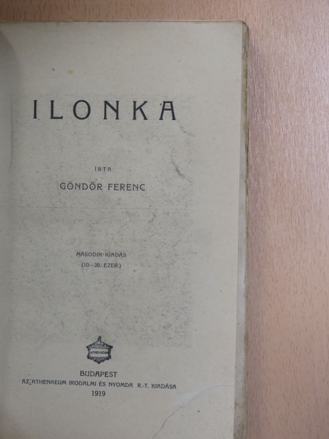 Göndör Ferenc - Ilonka [antikvár]