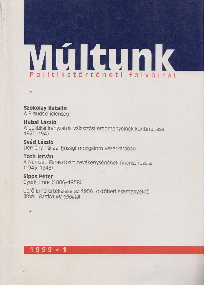 Sipos Levente - Múltunk 1999/1. [antikvár]