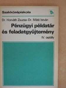 Dr. Horváth Zsuzsa - Pénzügyi példatár és feladatgyűjtemény [antikvár]