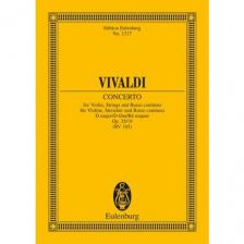 Vivaldi - CONCERTO FOR VIOLIN, STRINGS AND BC D MAJOR OP.35/19 (P 165) POCKET SCORE