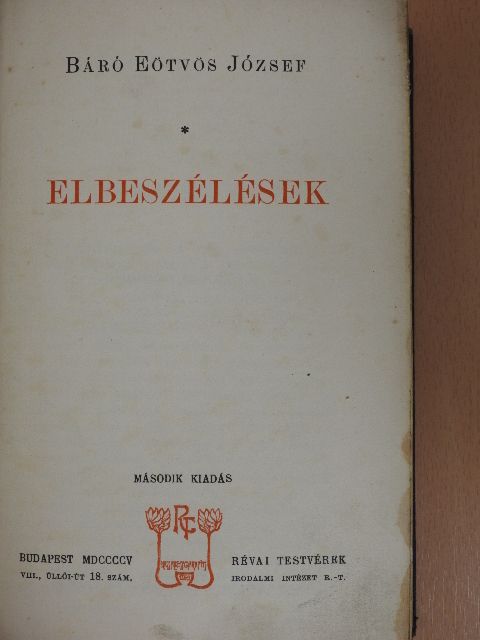 Báró Eötvös József - Elbeszélések [antikvár]
