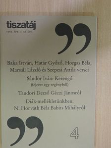 Alföldy Jenő - Tiszatáj 1994. április [antikvár]