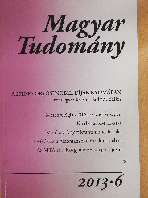 Boros János - Magyar Tudomány 2013/6. [antikvár]