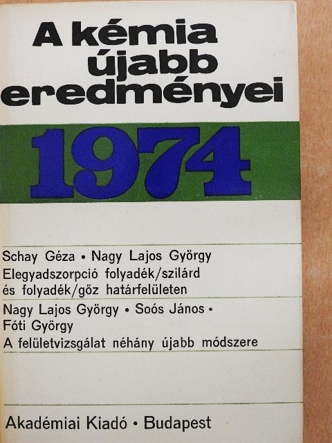 Fóti György - A kémia újabb eredményei 18. [antikvár]