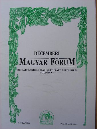 Balogh Péter - Havi Magyar Fórum 1996. december [antikvár]
