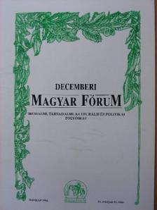 Balogh Péter - Havi Magyar Fórum 1996. december [antikvár]