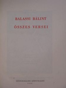 Balassi Bálint - Balassi Bálint összes versei [antikvár]