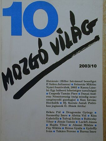 Aletta Vid - Mozgó Világ 2003. október [antikvár]