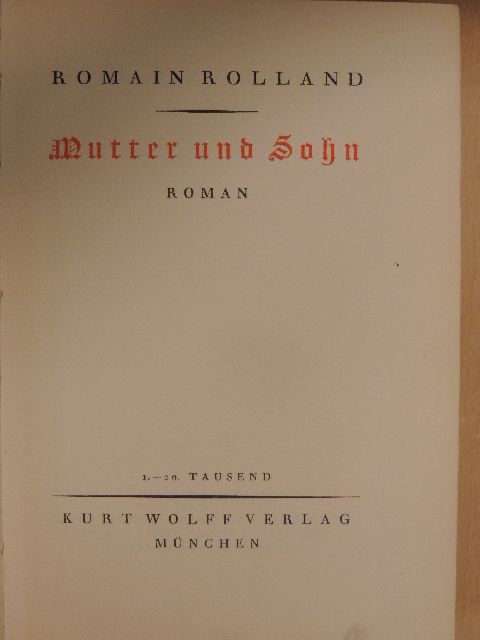 Romain Rolland - Mutter und Sohn [antikvár]