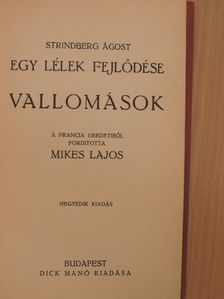 Strindberg Ágost - Egy lélek fejlődése V. [antikvár]