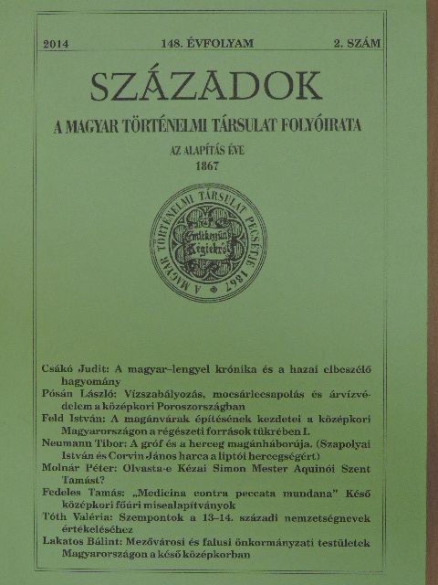 Csákó Judit - Századok 2014/2. [antikvár]
