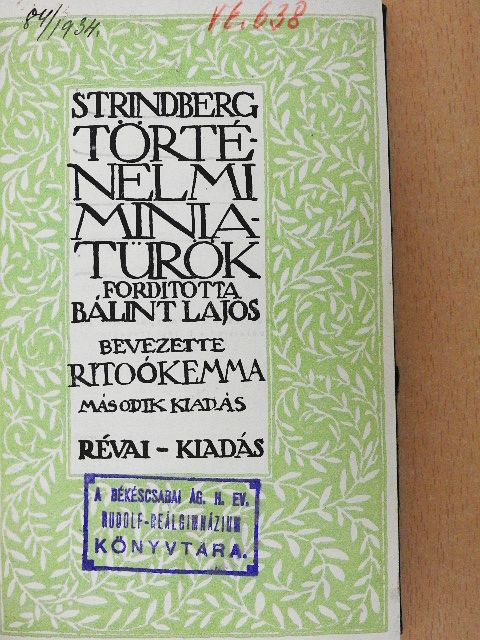 Strindberg - Történelmi miniatürök [antikvár]