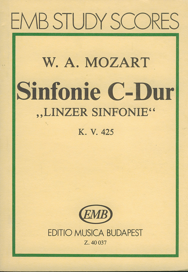 MOZART, W,A, - SINFONIE C-DUR "LINZER SINFONIE" K.V. 425 KISPARTITÚRA (DARVAS GÁBOR)