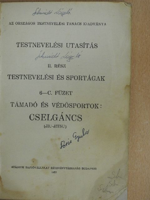 Testnevelési utasítás II. - Testnevelési és sportágak 6-C. füzet [antikvár]