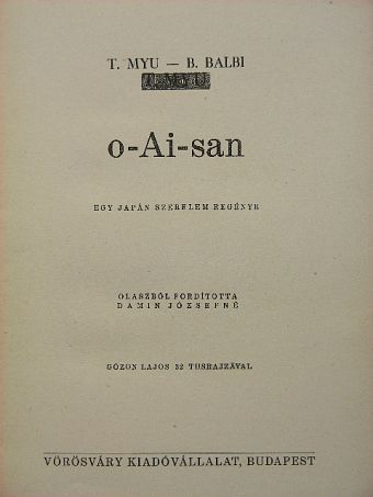 B. Balbi - o-Ai-san [antikvár]